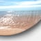 Designart - Serene Seascape with Bright Sun' Beach Metal Circle Wall Art